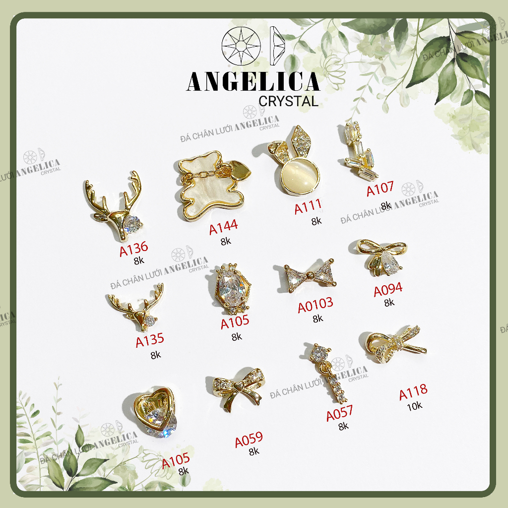 Charm nails cao cấp siêu sáng siêu bền trang trí móng ANGELICA A