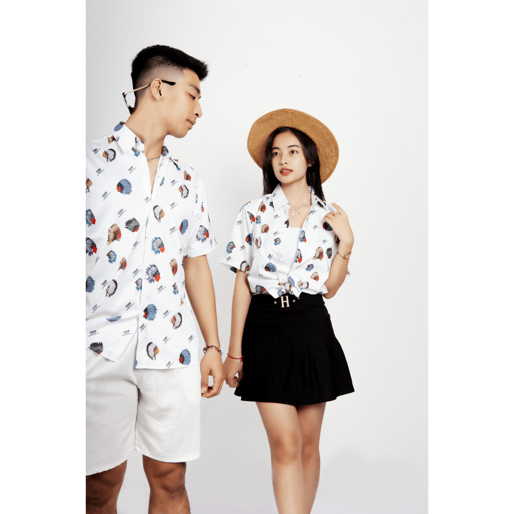 Áo đi biển nhóm gia đình loại áo du lịch cho gia đình hội nhóm có size trẻ em họa tiết Thổ dân A3D38