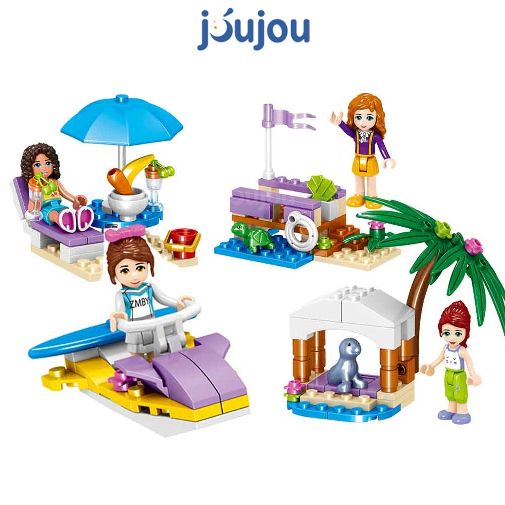 Đồ chơi xếp hình bé gái xếp hình mini JuJou let's play, mẫu mã đa dạng, đẹp mắt, chất liệu nhựa ABS cao cấp an toàn