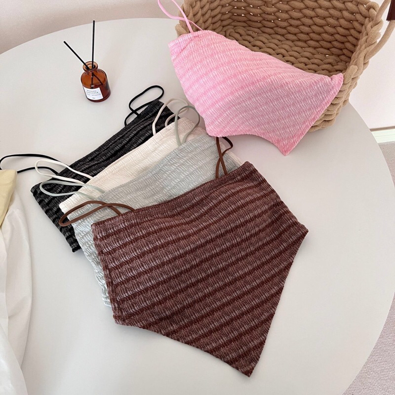 Áo yếm 2 dây ôm dáng phong cách thời trang Hàn Quốc cho nữ