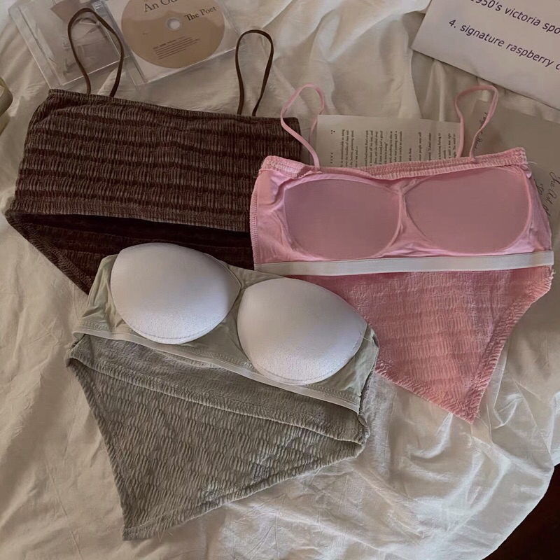 Áo yếm 2 dây ôm dáng phong cách thời trang Hàn Quốc cho nữ