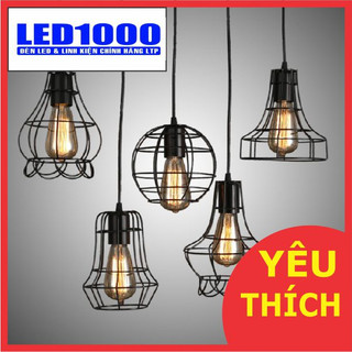 Đèn thả trần trang trí - Đèn thả lồng sắt B-C-D-F-G-H-I - Khối hình học tam giác, vuông, sọc trụ dài