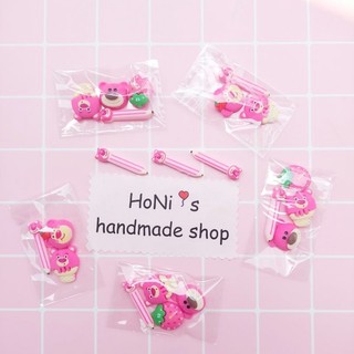Set cham gấu dâu nhiều mẫu trang trí