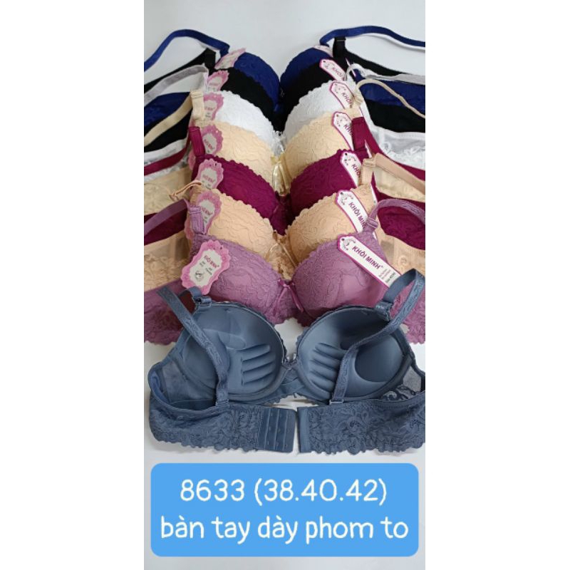 ÁO NGỰC REN 3 MÓC MUSS VỪA CÀI SAU KHÔI MINH 8833