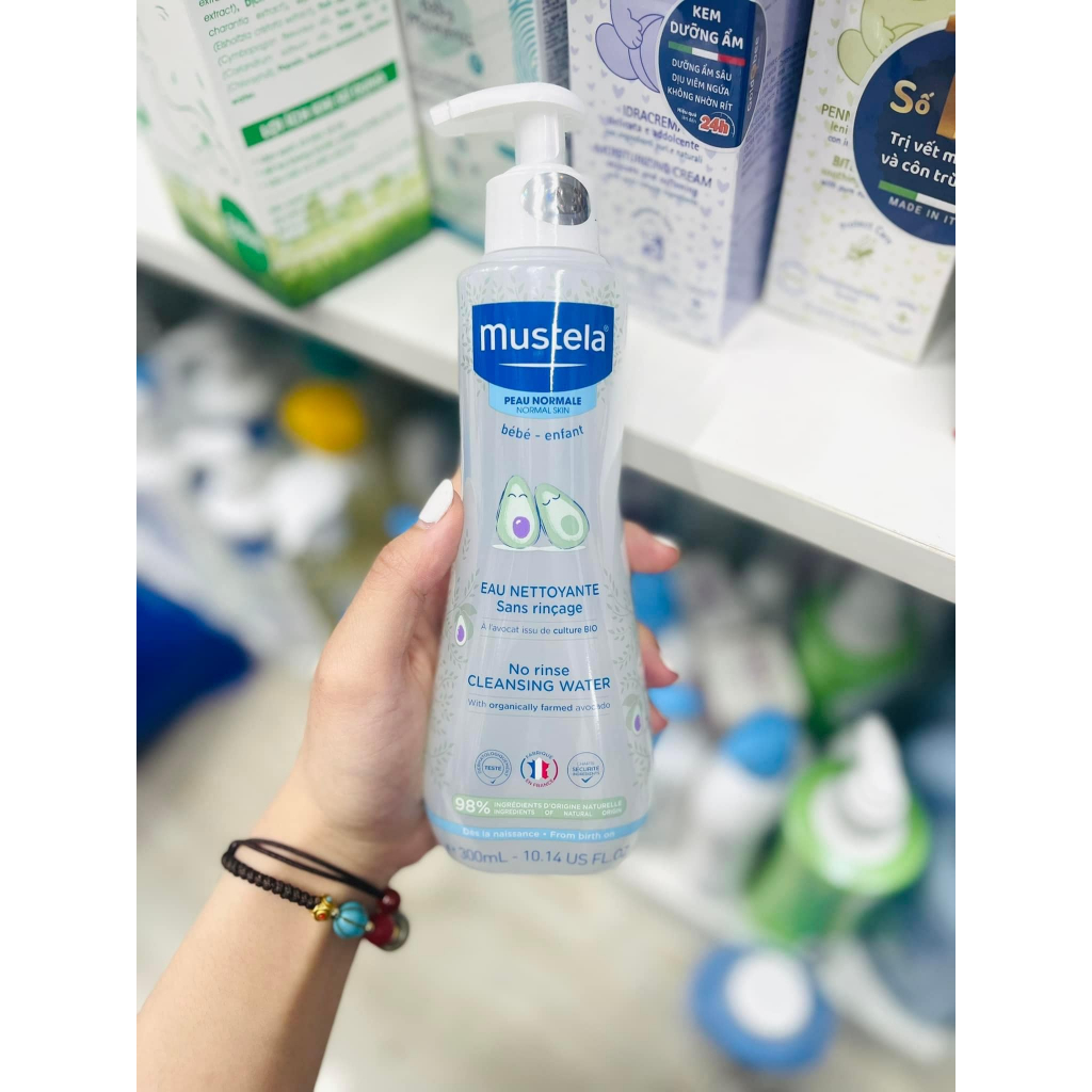 Nước Làm Sạch Mustela cho Mặt Và Cơ Thể Trẻ Sơ Sinh & Em Bé 300ml 0M+