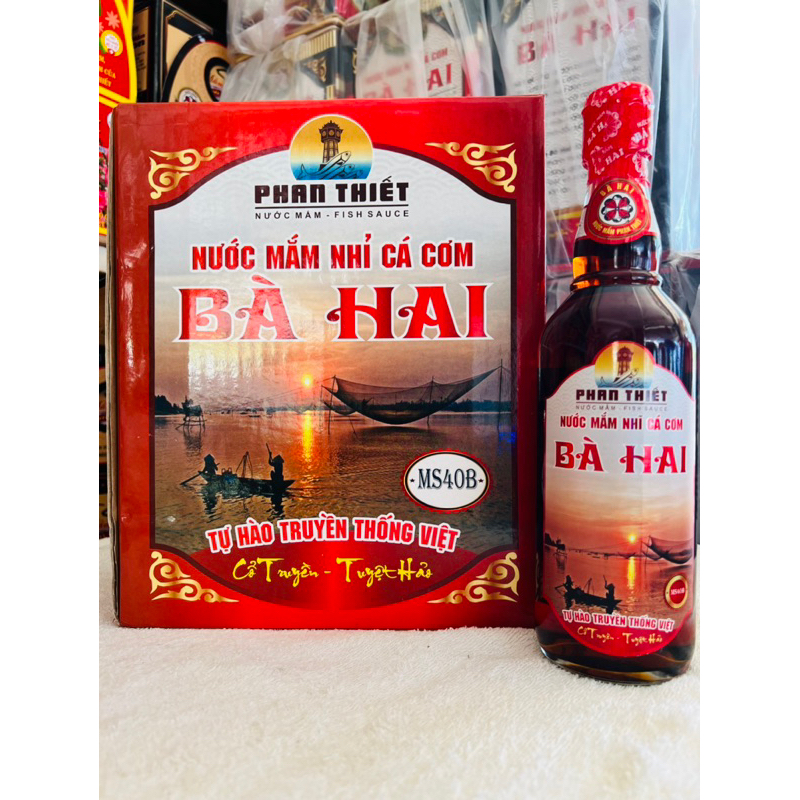 NƯỚC MẮM BÀ HAI MS40B - PHAN THIẾT ( THÙNG 6 CHAI X 500 ML )
