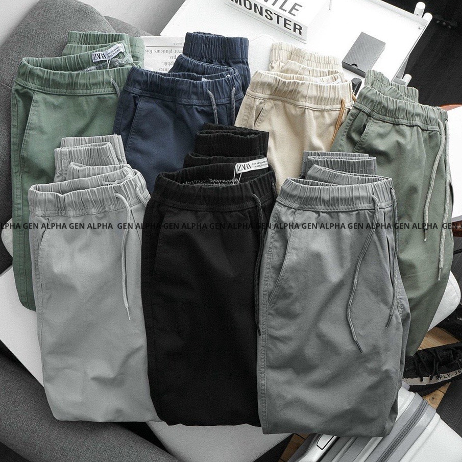 Quần Baggy jogger GEN ALPHA, lưng thun, form suông Unisex, chất liệu kaki co giãn cao cấp GEN1345