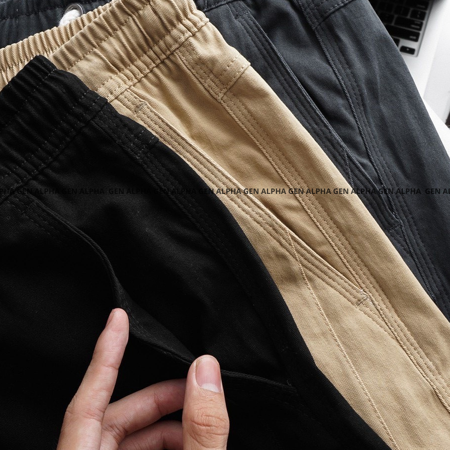 Quần Baggy jogger GEN ALPHA, lưng thun, form suông Unisex, chất liệu kaki co giãn cao cấp GEN1345