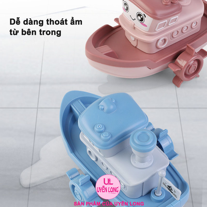 Đồ Chơi Thuyền Vặn Cót Uyên Long Cho Bé Chơi Lúc Tắm, Không Góc Cạnh, Chống Va Đập, An Toàn Khi Chơi