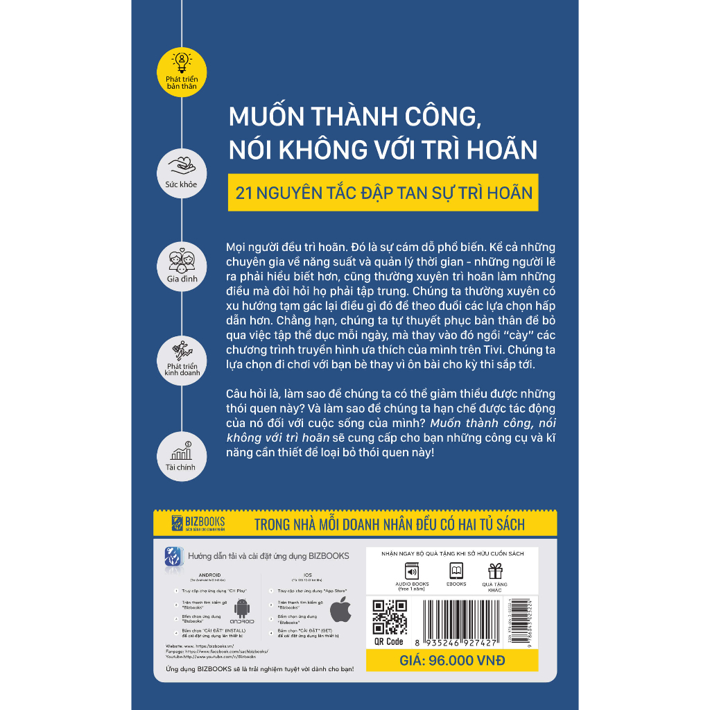 Sách - Muốn Thành Công Nói Không Với Trì Hoãn -