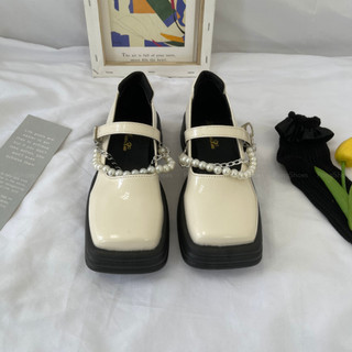 Giày búp bê PongShoes mũi vuông phong cách lolita - FULL BOX - Mã 1431