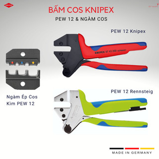 Kìm bấm Cos PEW 12 Knipex 97 43 200/ 97 43 05/ 97 43 06, Ngàm 97 49 04/ 97 49 05/ 97 49 06/ 97 49 07/ 97 49 10/ 14 44 28