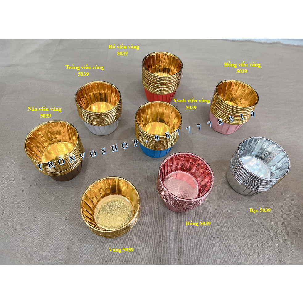 Cup giấy muffin 5039 đủ màu sắc [ 1 lốc/ 48-50cup ]