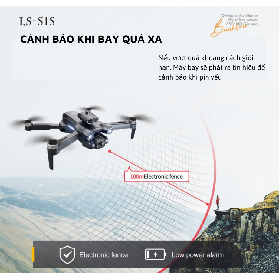 Flycam S1S camera 8K S1S PRO, Flycam mini có thể so sánh với flycam f11s pro 4k, không chổi than cảm biến chống va chạm