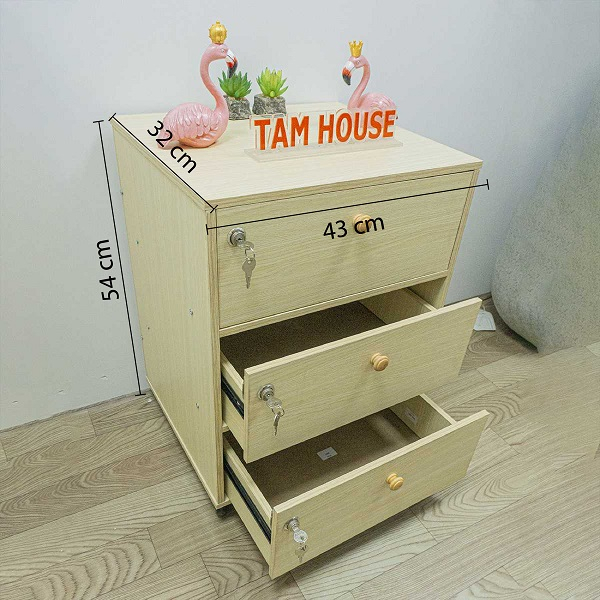 Hộc tủ di động 3 ngăn Tâm House K156