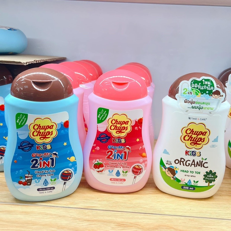 Sữa tắm gội cho bé Chupa Chups Kids hàng thái lan chính hãng 2nd1 250ml