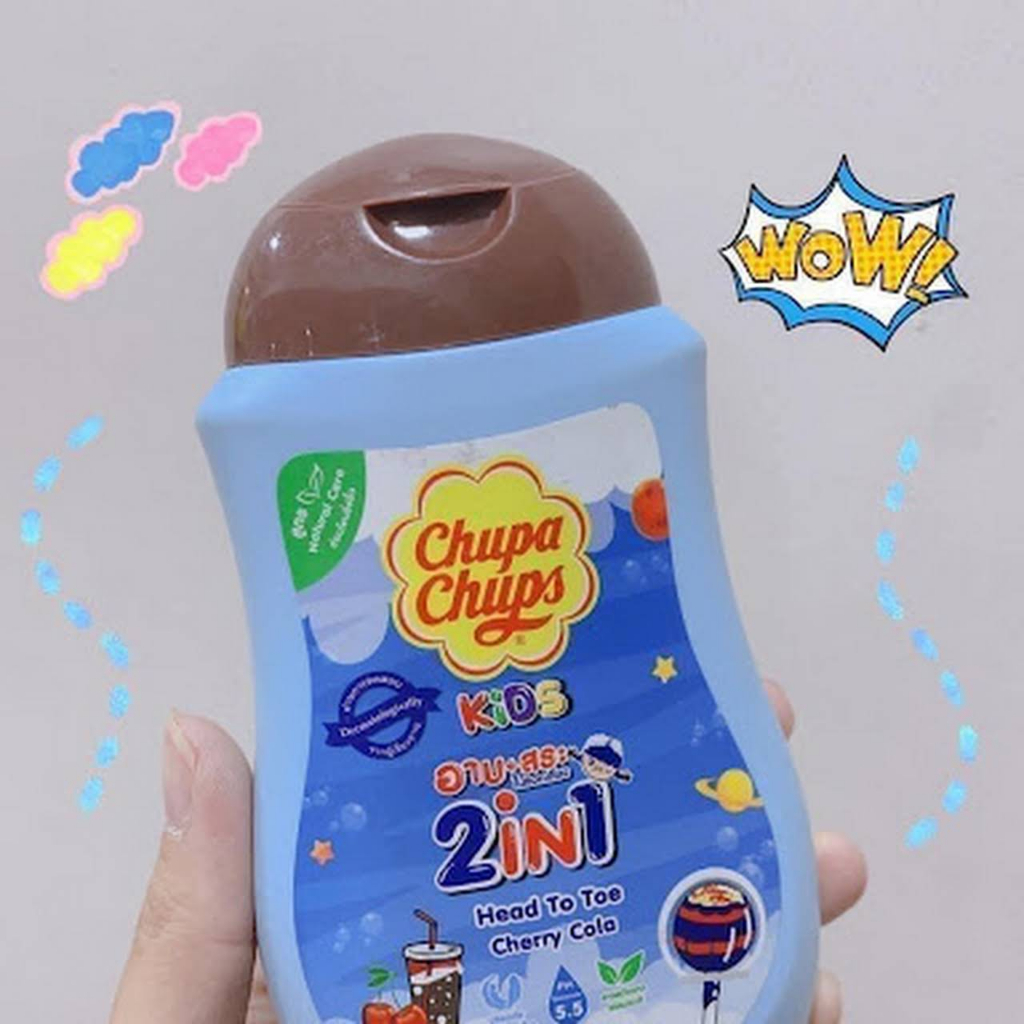 Sữa tắm gội cho bé Chupa Chups Kids hàng thái lan chính hãng 2nd1 250ml