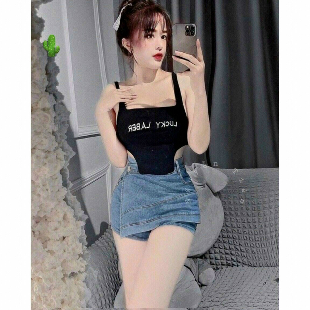 áo hai dây nữ kiểu màu sắc tươi sáng pc áo mùa hè mát mẻ