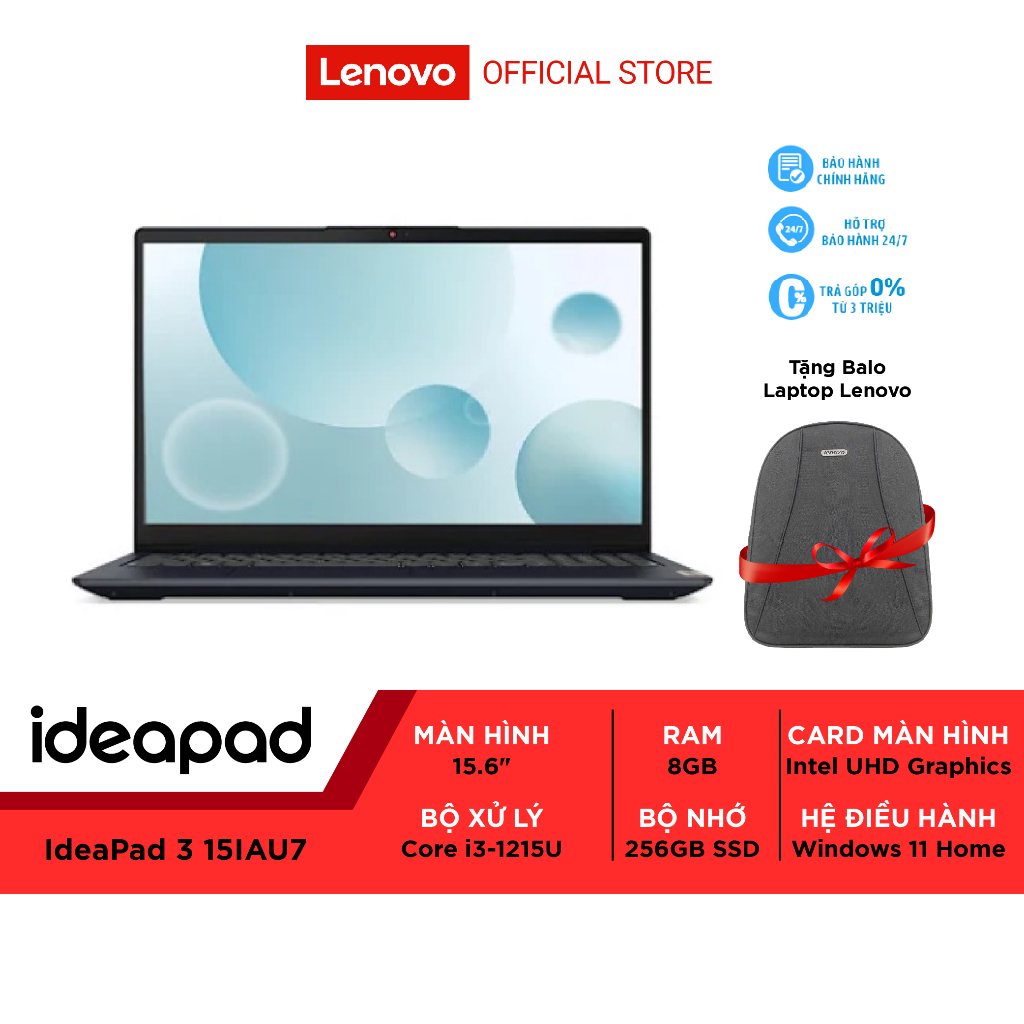 Laptop Lenovo IdeaPad 3 82RK001NVN i3-1215U | 8GB | 512GSSD | Intel Graphics | Win11