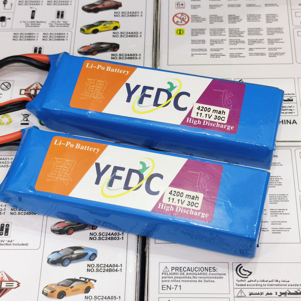 Pin Lipo YFDC 4200mah 2 3s 35C Bust 60C dành cho xe điều khiển, thuyền cano điều khiển từ xa