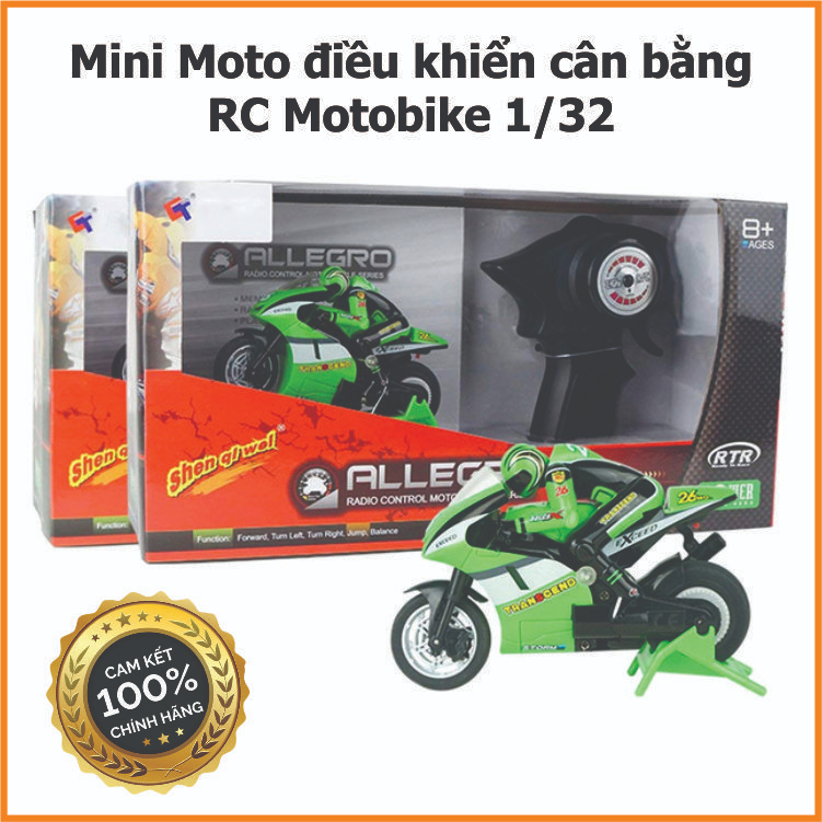 Xe moto Điều Khiển Từ Xa - Mini Moto RC Allegro có Gyro kèm Pin Sạc, tốc độ cao 30km/h - 8012 đồ chơi sáng tạo