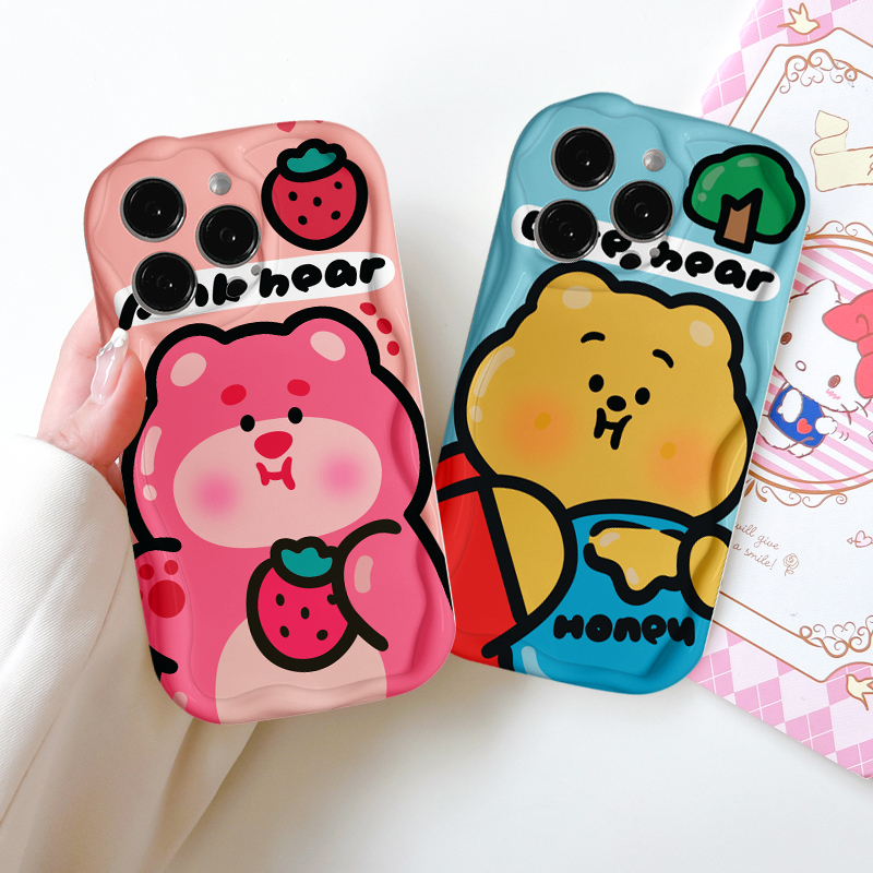 Ốp lưng iphone Viền nổi cạnh sóng cặp đôi Gấu bự 6s/6splus/7/7plus/8/8plus/x/xs/11/12/13/14/pro/max/promax/plus sk36