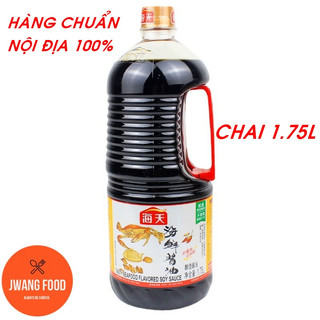 Xì dầu hải sản Hải Thiên, nước tương hải sản thượng hạng TQ, chai 1.75l