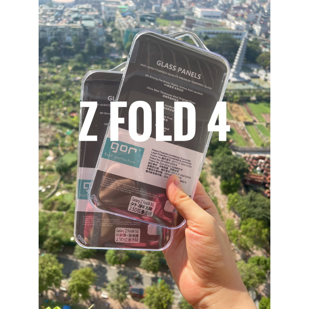 Bộ 2 dán kính cường lực GOR cho Samsung Z Fold 4 5G vát cạnh 2,5D cảm ứng siêu nhậy ( 2 mặt trước)