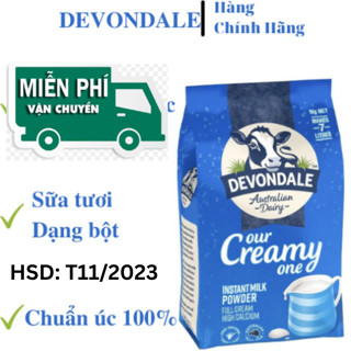 Sữa tươi dạng bột nguyên kem fullcream devondale 1Kg nhập khẩu úc