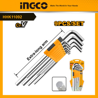Ingco hhk11092 bộ 9 lục giác dài