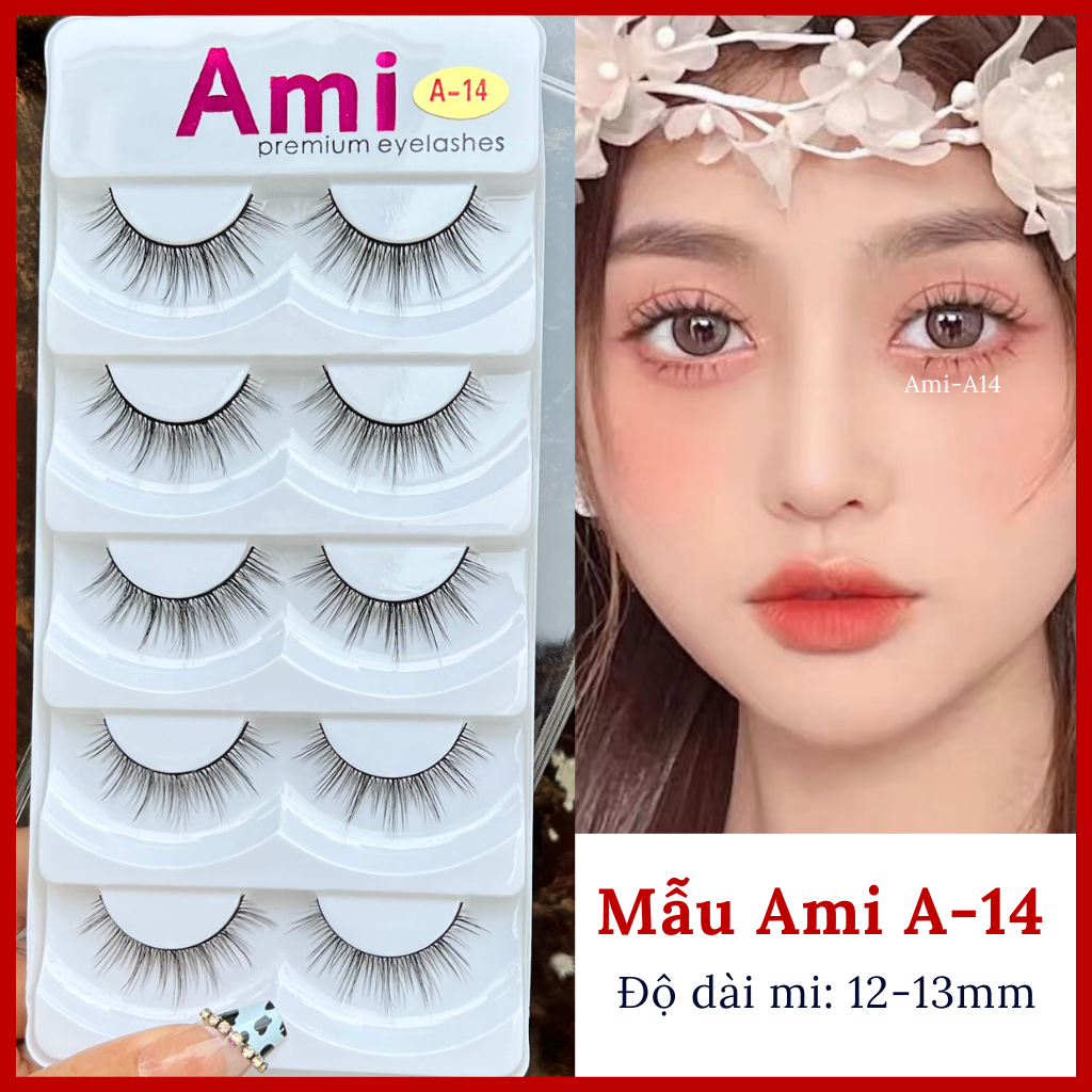 Lông Mi Giả Chồn Tự Nhiên Cao Cấp Ami 5 Cặp