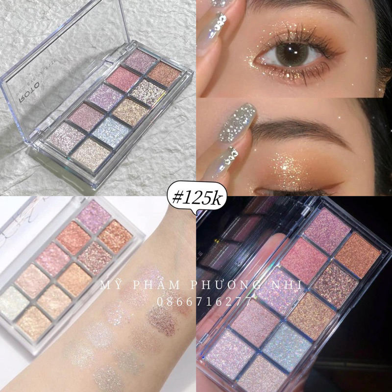 Bảng nhũ mắt 10 ô Roto Bling