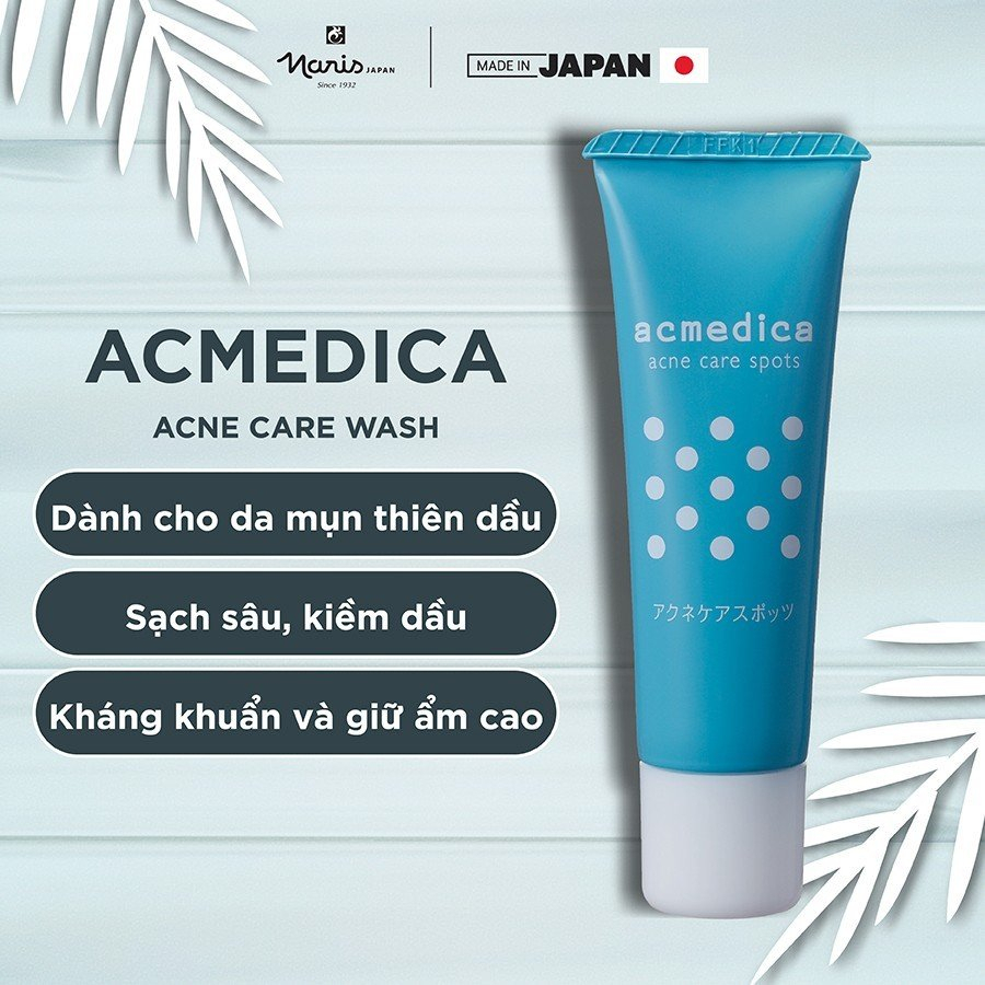 Sữa Rửa Mặt Dành Cho Da Mụn Naris Acmedica Acne Care Wash Tuýp 100gr