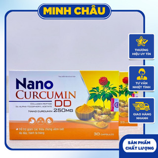Viên uống hỗ trợ giảm triệu chứng viêm loét dạ dày, hành tá tràng NANO CURCUMIN DD