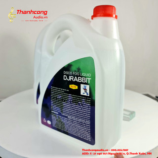 Dầu tạo khói djrabbit can 4.5l. dung dịch máy khói sân khấu, tiệc cưới.