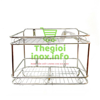 [ BẢO ĐẢM CHẤT LƯỢNG ] Kệ Úp chén 2 tầng treo tường Inox