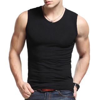 Áo thun cotton ba lỗ cổ chữ v co giãn 4 chiều