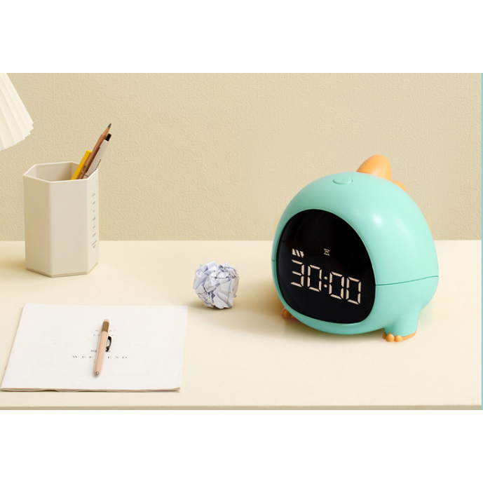 Đồng hồ Khủng long dễ thương, màn led, có báo thức, decor bàn làm việc, phòng ngủ