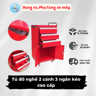 Tủ đồ nghề 2 cánh 3 ngăn kéo cao cấp|Tủ đựng đồ nghề sửa chữa xe ô tô xe máy