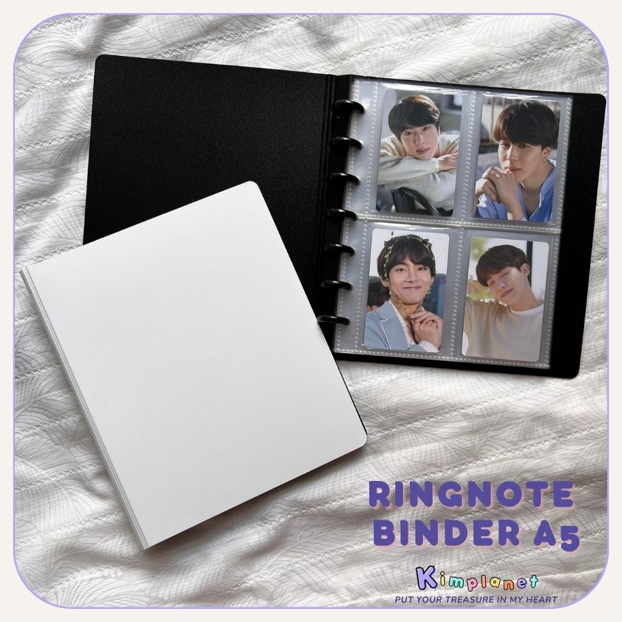 RINGNOTE BINDER A5 bìa sổ nhựa 7 còng đựng ảnh, photocard album