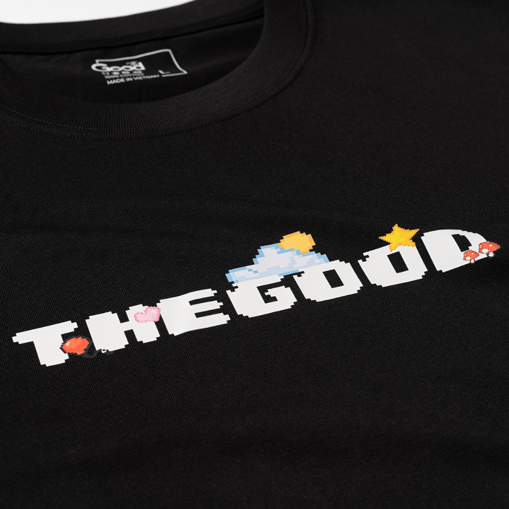 Áo Thun THE GOOD "Pixel" Trơn Basic, Áo Phông, Áo Đôi Form Rộng Cố Tròn Tay Lỡ Chất Cotton Co Giãn
