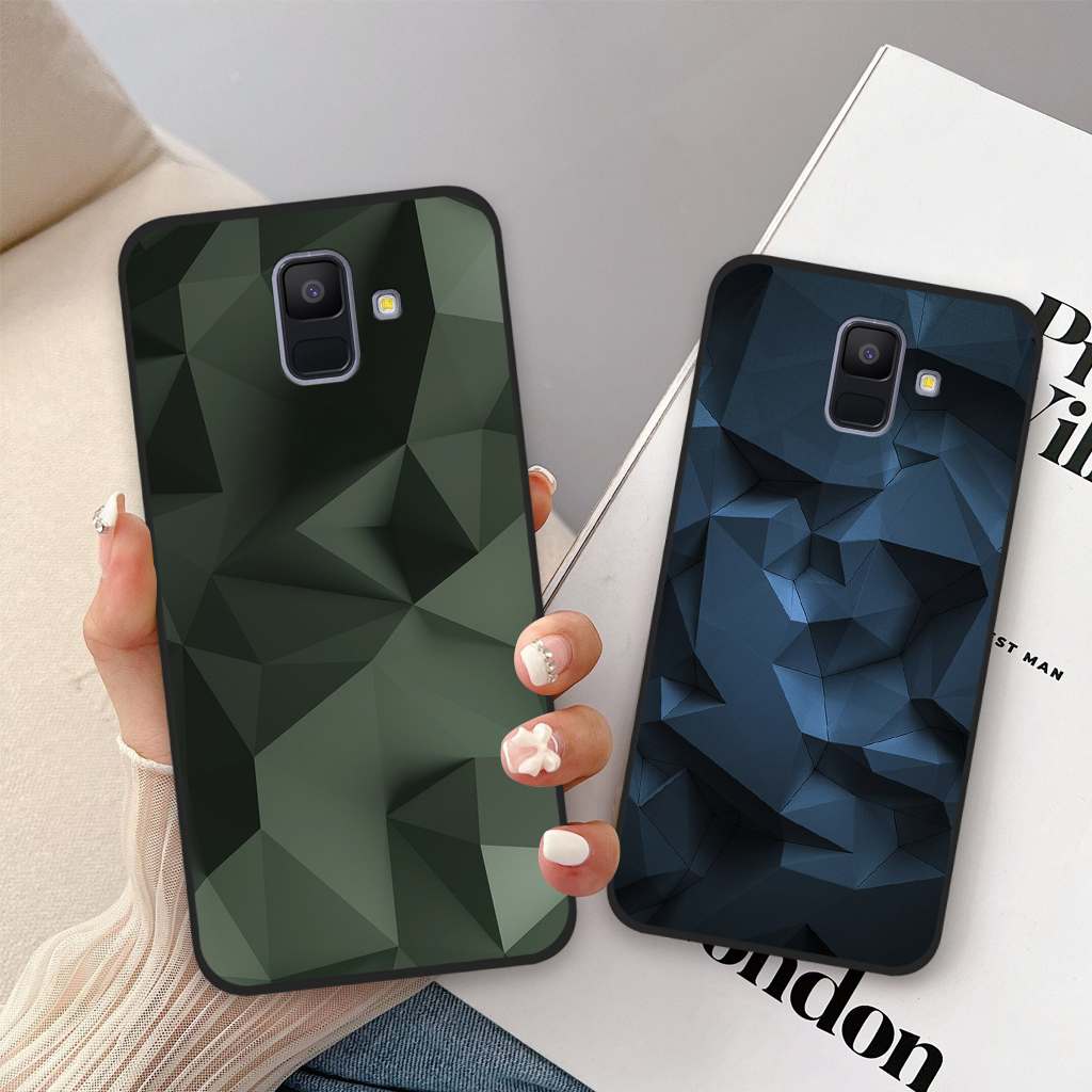 Ốp lưng Samsung Galaxy A6 2018 / A6+ / A6 Plus họa tiết đường kẻ, ốp thời trang giá rẻ