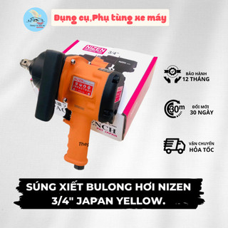 SÚNG XIẾT BULONG HƠI NIZEN 3/4" JAPAN YELLOW.[ Bảo Hành 12 Tháng ]