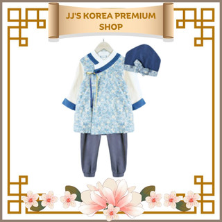 Set hanbok kèm mũ hoa nhí bé trai Bebezoo- chính hãng nhập Hàn