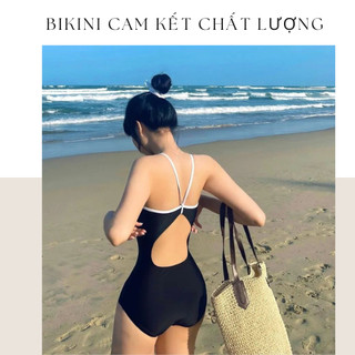 Bikini liền thân đen khoét lưng khoe dáng bikini trẻ trung dễ mặc