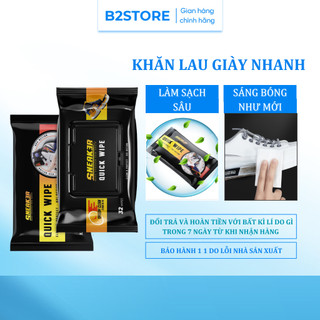 Giấy lau giày đa năng siêu sạch, khăn lau giày sneaker 12wipe B2store