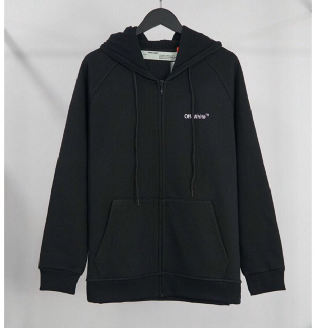 Áo khoác dây kéo Hoodie Zip OFF-White Caravaggio Arrow loại Best - Chất 100%cotton mịn nặng 800gr