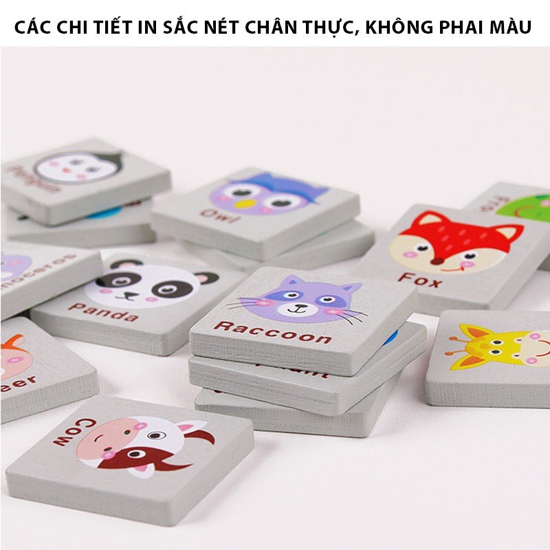 Đồ chơi xếp hình ghép cặp PIKACHU 80 hình bằng gỗ, đồ chơi trí tuệ phát triển tư duy thông minh cho bé - Muối blocks