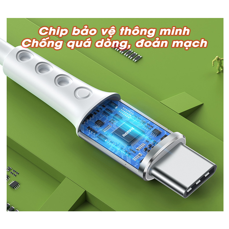 Cáp sạc nhanh Remax 20W RC-198i. Sạc 30 phút đầy 50% pin