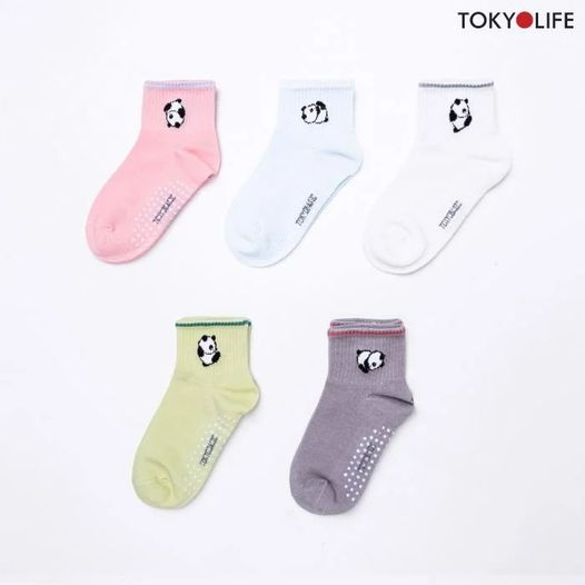 Tất chân TRẺ EM cổ cao Pack 5 TOKYOLIFE C9SOK406L( GIAO MÀU VÀ HỌA TIẾT NGẪU NHIÊN )